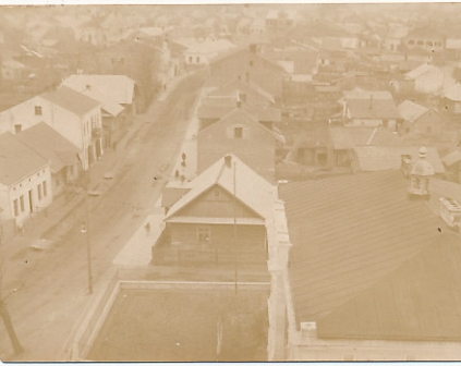 Rudnik nad Sanem widok ogólny synagoga 1927r