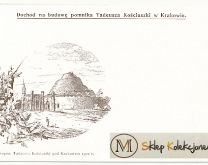 Kraków 1902r Cegiełka na budowę pomnika Kościuszki