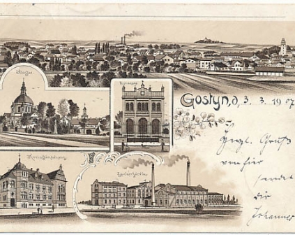 Gostyń Kilka widoków 1907r długi adres
