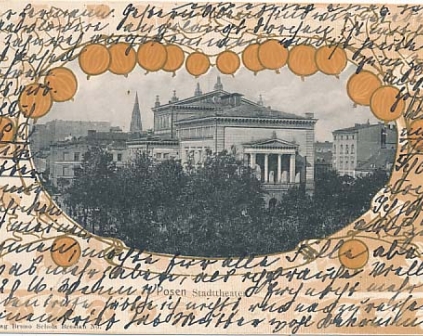 Poznań Teatr 1904r secesyjna -ambulans pocztowy