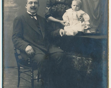 Łódź foto ABC Dziecko rodzice 1913r gabinetowe 