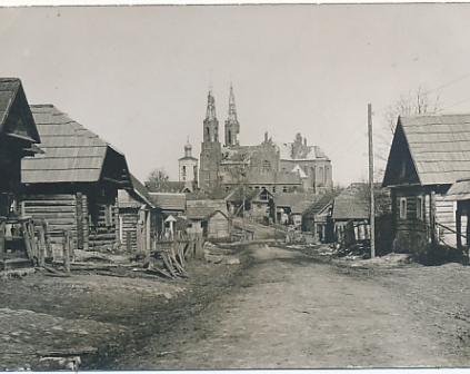 Widze ulica kościół fotograficzna 1916r