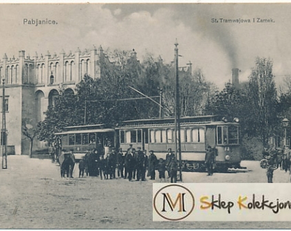    Pabianice Stacja tramwajowa tramwaj 1911r