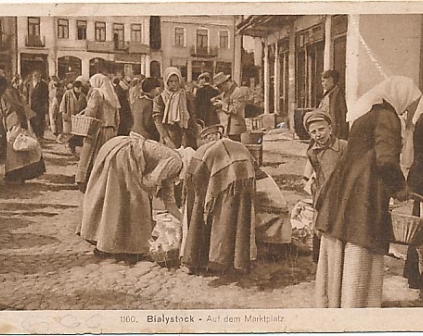 Białystok Ratusz Rynek handel 1917r