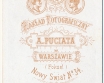 Warszawa Foto. A.PUCIATA ok.1880r kartonik tekturka CDV