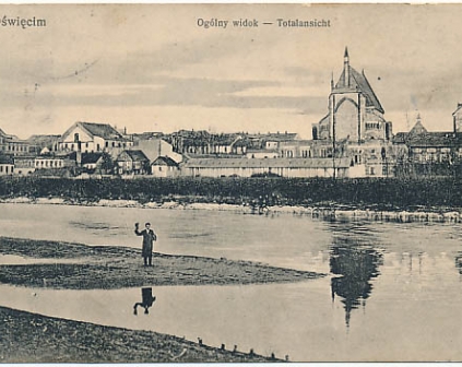 Oświęcim widok ogólny synagoga 1915r