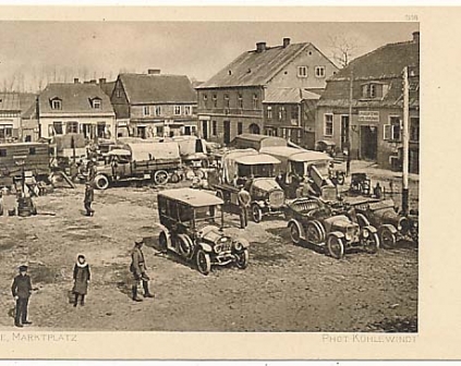 Sierpc Rynek wojsko samochody, Sierpe Marktplatz