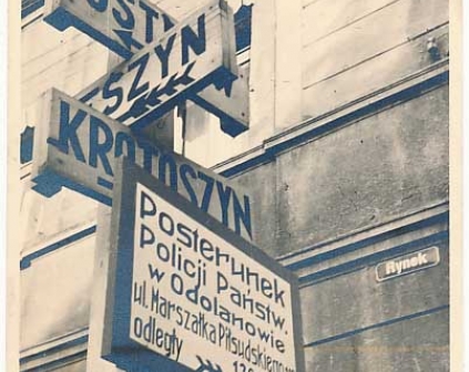 Odolanów, Adelnau tablica Posterunek Policji