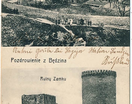 Będzin Kościół i zamek 1909r
