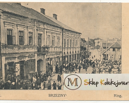 Brzeziny Rynek targ 1915r