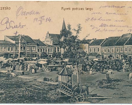 Brzesko Rynek podczas targu 1914r