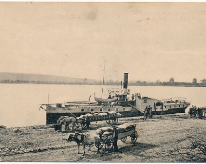 Puławy Rzeka Wisła statek Zagłoba 1914r
