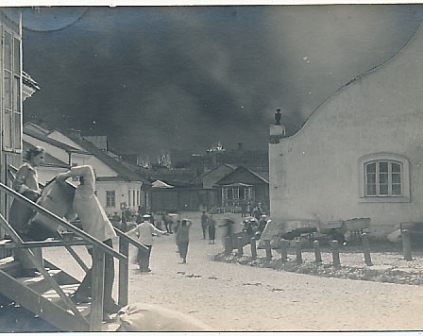 Słonim Płonące miasto synagoga