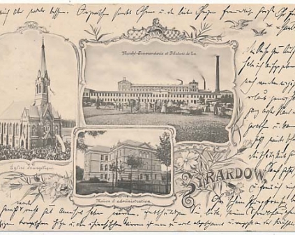 Żyrardów secesja trzy widoki 1900r