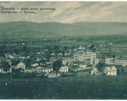 Skoczów Widok ogólny od strony południowej 1922r