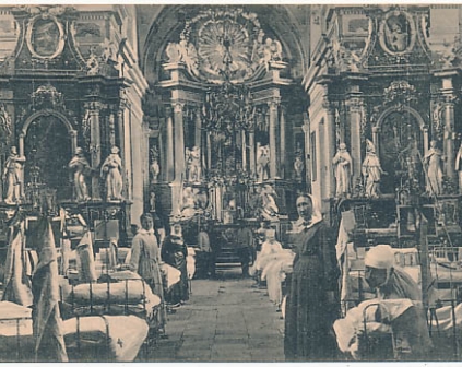 Ostrołęka Szpital polowy w klasztorze 1916r