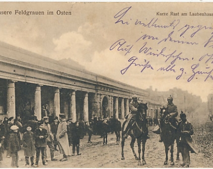 Zgierz Hale targowe wojsko 1915r