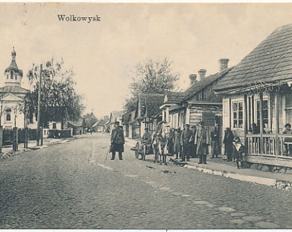  Wołkowysk ulica cerkiew ludzie 1915r