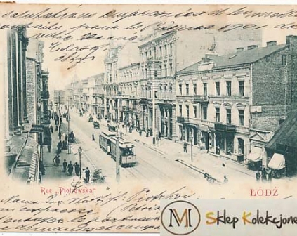 Łódź Rue Piotrkowska tramwaj Wilkoszewski 1901r.