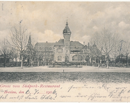 Wrocław Breslau Gruss aus Sudpark 1906r