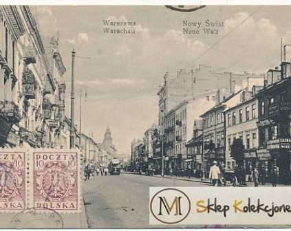 Warszawa Nowy Świat Stempel cenzury wojskowej 1919