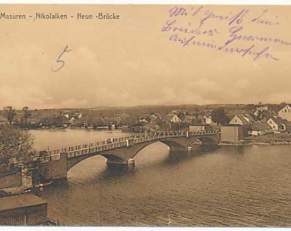 Mikołajki Nowy most 1915r 