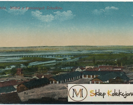 Łomża Widok z kamiennych schodków 1916r