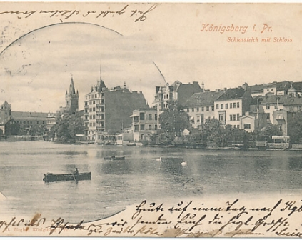 Królewiec, Königsberg i. Pr. Staw zamkowy z zamkiem 1900r.