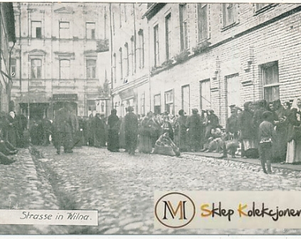 Wilno Ulica dużo ludzi 1918r