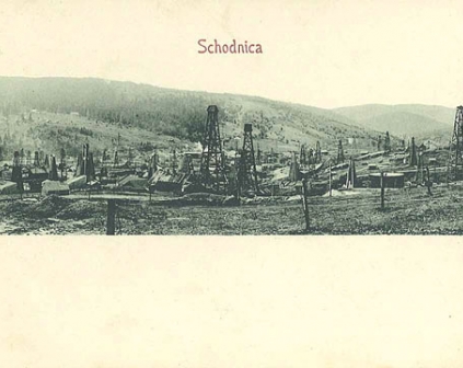 Schodnica Borysław szyby naftowe  panoramiczna