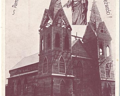 Ludwipol Wołyń Nowobudujący się kościół