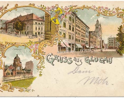 Głogów Gruss aus Glogau synagoga 1901r